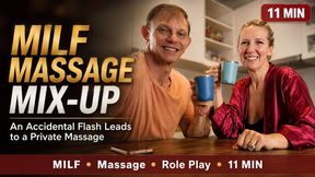 MIL Accidental Flash Turns Into Deep Tissue Massage Sex With SIL