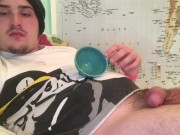 Straight Guy Made to Drink His Own Cum During CEI!