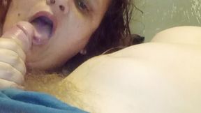 Long blowjob and cum in mouth