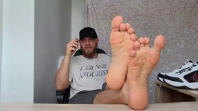 Sheer Socks And Trainers Make Masters Feet Sweaty - Sniff Them And Jerk Off For My Smelly Toes Cum For Your Alpha - 4K POV