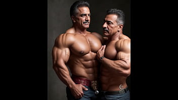 Erotic muscle men in the shower, beach &amp_ pool