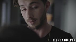 Jaye Summers gets destroyed by her stepdad's huge cock in taboo doggy-style action