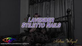 Lavender Stiletto Nails