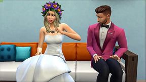 Husband and wife have sex for the first time after the wedding - blonde teen