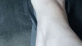 Pedal Pumping in Flip Flops with Natural Nails