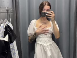 Kirallove's Fitting Room Frenzy: Solo Masturbation in Style