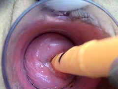 Japanese Milf Cervix Fucking with german real penis dildo