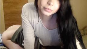 ”Super Adorable tgirl with her BF fucking for the camera”