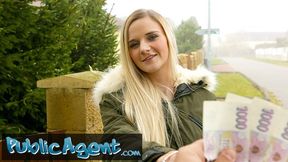 Public Sex Cute Blonde Gets her Tight Shaven Pussie Slammed