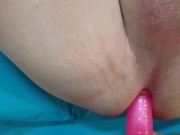 Sensual First Ever Pegging Leads to Pulsating Handsfree Prostate Cumshot