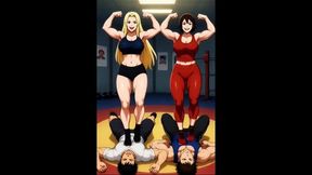 Mixed Wrestling Confessions #87B: Confessions of Dominant Scissors and Arm Power (Animated)