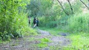 Pegging party in the forest