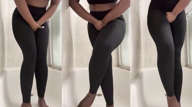 Her Legs Squirm While I Make Her Hold Her Piss In The Shower