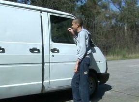 So nice threesome and blowjob in the car at the middle of the forest