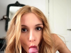 Glam blonde ass cumshot after hardcore anal