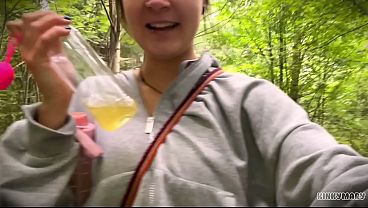 Daring Outdoor Piss Ritual in Park - Kinky Mary Drinks Everything
