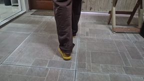 Warming Up My Car Engine Barefoot Before Work