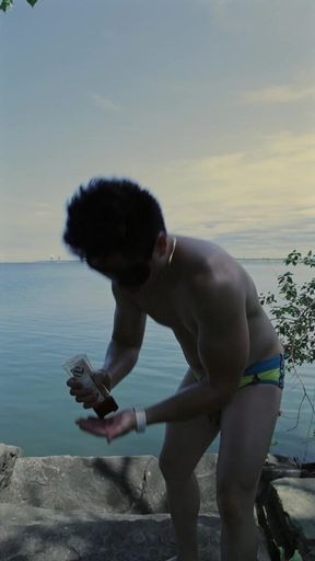 Lake Day Mood: Oiled up, Flexing, and Shamelessly Showing off-because Some Reflections Deserve a Standing Ovation.