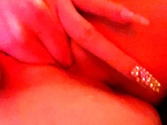 Pussy toying busty high heeled stunner solo pov masturbation