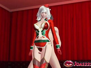 CG Christmas Animation Featuring Hawt Ms. Santa in Festive Underware - Thighjob Large Penis Teasing, Reverse Standing Sex, Fastened Lifting Sex Ending Cum Inside Her Taut Snatch A Lot Of Goo In Sweetheart Choose two