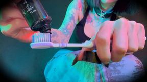 The Gothic Queen's Black Spit : A Tale of Toothpaste and Tooth brushing - POV