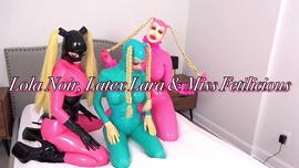 Rubber doll threesome