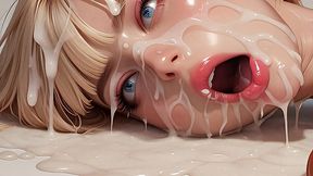 money shots – epic blonde ai bombshell facial and tight top cum baths