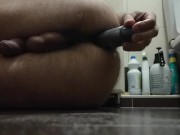 Anal quickie in the bathroom