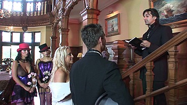 Savannah Gold Has Anal While Wearing The Garters From Her Wedding While Friends Laura Lion and Others Fuck