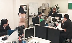 Hot asian office babe sexually tortured at work