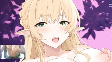 Blonde elf bound and creampied rough in goblin cave
