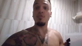 How to deep douche your asshole before getting wrecked hard by this tattooed latin twink