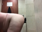 Truck driver using huge dildo