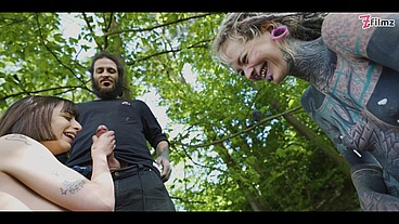 Alternative girls get ANAL fucked in the nature - ATM, outdoor PUBLIC, gapes, ATOGM, facial - (goth, punk, alt porn) ZF022