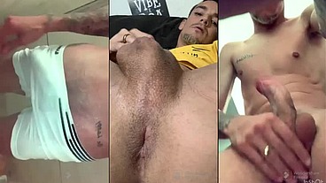 Novinho branquinho dotado gozando muito