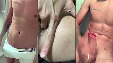 Novinho branquinho dotado gozando muito