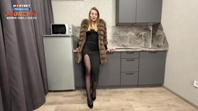 After-Party Temptation: Stunning Stepmom in Heels and Tight Dress