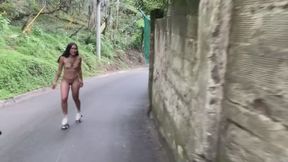 roller nudity in the street