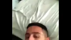 Smiling After Milk-Filled Blowjob In Hot Bukkake Scene