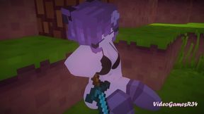 Minecraft Porn Zombie Fucks Girl Relaxing Under a Tree