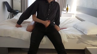 HOT MILF WIFE LET CUCKOLD HUSBAND WATCH WHILE SHE FUCK ANOTHER MAN