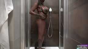 the kinky slut queen  dark dea  in horny wet fuck with the huge seahorse xl and her bull dark in the bathroom part.1 (darkdea for hankey stoys.com) - (extreme insertion-fetish-femdom-s