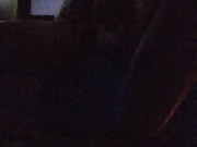Guy comes into my booth and strokes my hard thick cock at gloryhole