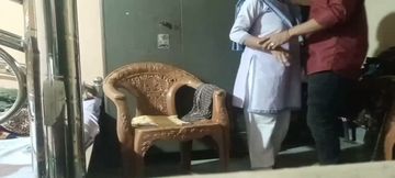 Indian college student tuition teacher in video