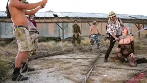 Dystopian Witch Cherie Deville takes five hard cocks