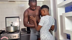 Sexy Girl Having the Hardest Sex and Getting Kitchen Orgasm