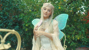 Petite blonde hot girl Eva Elfie showed beautiful body & posed in hot costume