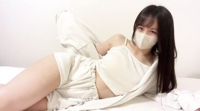 Japanese girl stuffs dildo deep in squirming tits unmuted