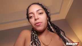 Big booty latina slut gets creampie from bbc