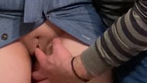 Dirty Hobby! Old Man Fingering Perfect Pussy in Public